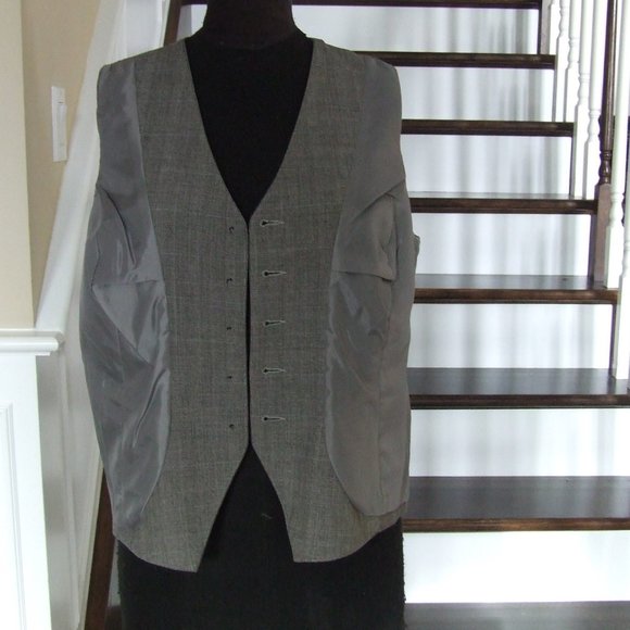 Laura Women Suit Vest Plaid Fully Lined Single Breasted V Neck 16 - Picture 3 of 5